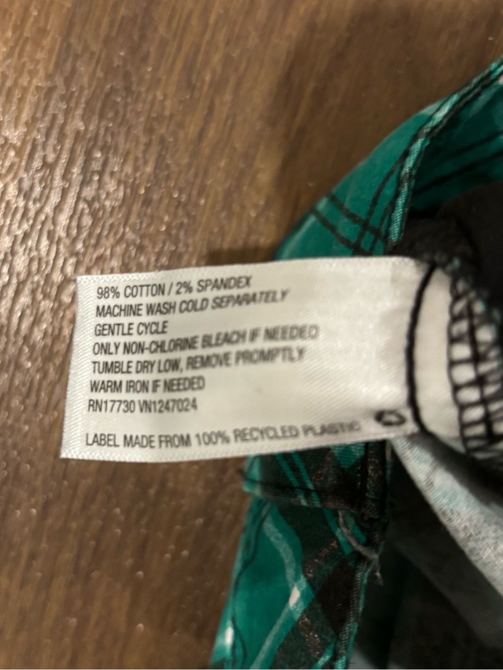 Wild Fable Size 12 Green Plaid Low Rise Flare Pants - Picture 4 of 4
